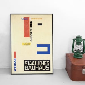Poster Bauhaus Design Exhibition 1923 Germany Weimar Advertisement Vintage Art Wall Print Home Decor