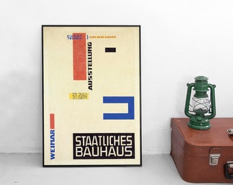 Poster Bauhaus Design Exhibition 1923 Germany Weimar Advertisement Vintage Art Wall Print