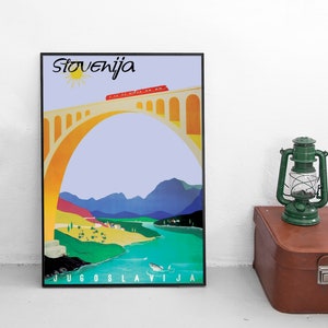 Travel Poster advertisement Come to Yugoslavia / Slovenia home decor Wall Art vintage Wall Print Birthday Gift Idea