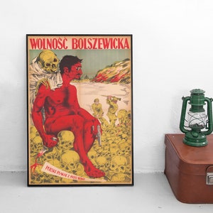 Poland: Anti-Communist propaganda poster 1920s / Polish-Soviet war