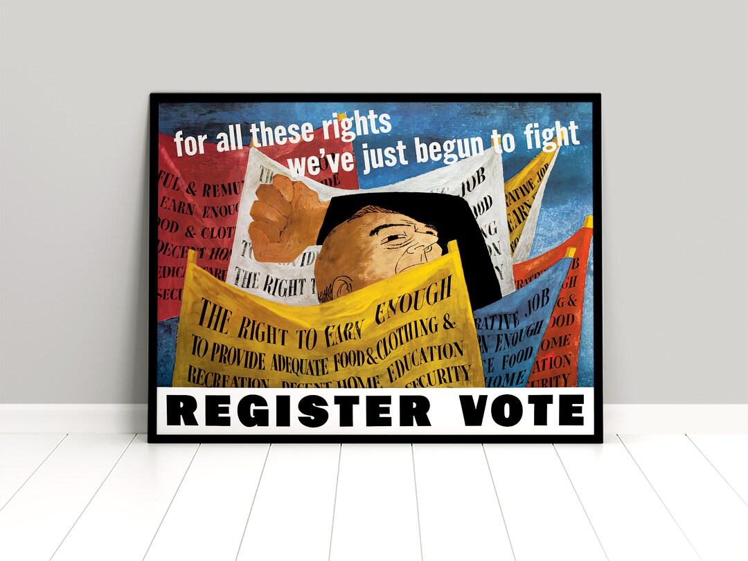 Register to Vote Poster USA: Civil Rights, Political Art - Etsy