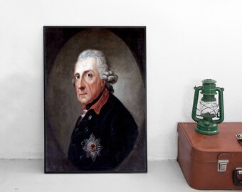 Frederick II King of Prussia Portrait Poster print