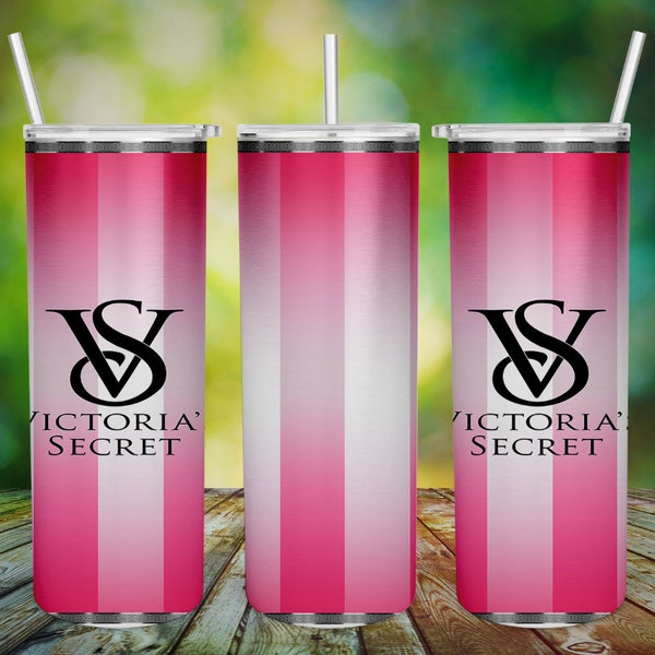 Pink Victoria Secret Tumbler Etsy
