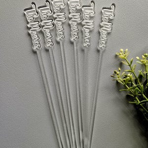 Personalized Drink Stirrers, Cocktail Stirrers, Laser Cut Drink Toppers, Bachelorette Party Drink Stir Sticks, Wedding Drink Topper