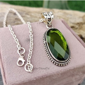 Peridot Pendant Sterling Silver, Handmade Pendant, Necklaces For Women, Gemstone Pendant, Peridot Necklace, Pendant Neclace, Gifts For Her