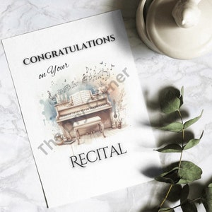 Gefeliciteerd wenskaart piano-overweging