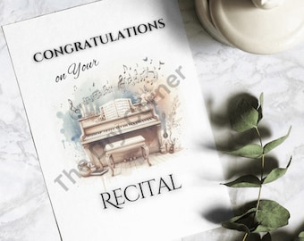 Piano Recital Congratulations Greeting Card