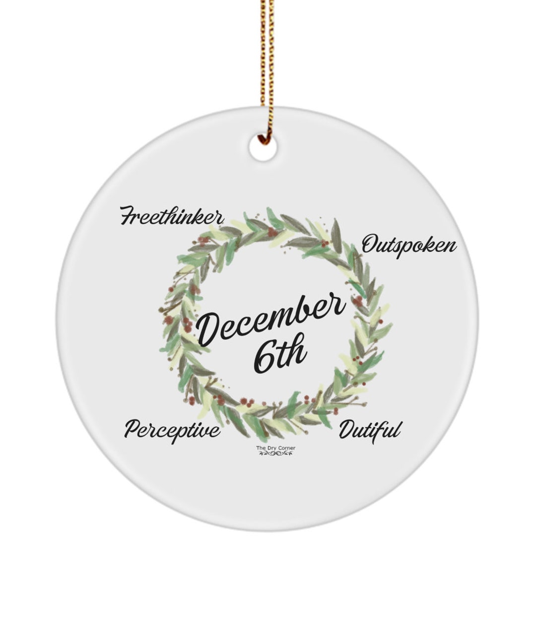 December 6th Birthday Horoscope Ornament - Etsy