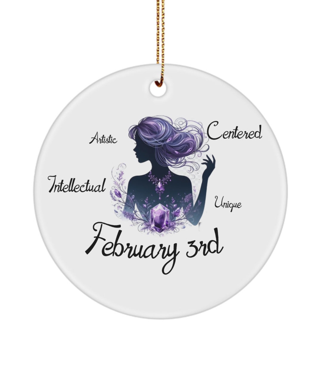 February 3rd Birthday Horoscope Ornament - Etsy