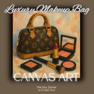Designer Luxury Makeup Bag Canvas Art