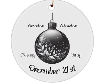 December 21st Birthday Horoscope Ornament