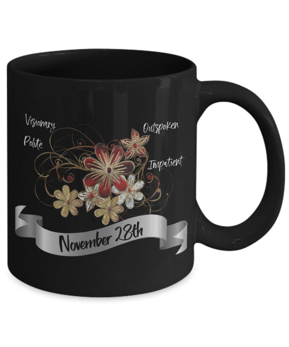 November 28th Birthday Horoscope Mug - Etsy