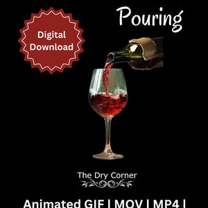 Red Wine Pour Animation Emote | PNG | MOV | MP4