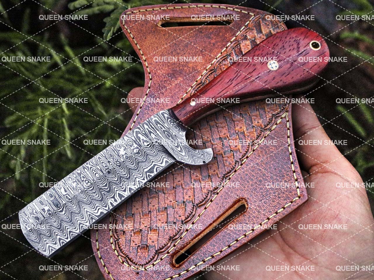 Damascus Hunting Knife Damascus Fixed Blade Knife Damascus Etsy