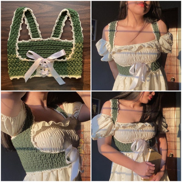 Modèle de corset au crochet Bien sous la poitrine