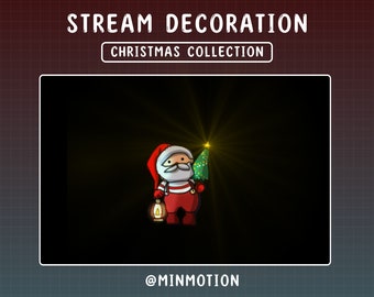 Animated Christmas Collection Stream Dekoration, Tannenbaum, Lebkuchen, Noel, Kerzen, Kawaii Ästhetik, Xmas Stream Add- On Overlay