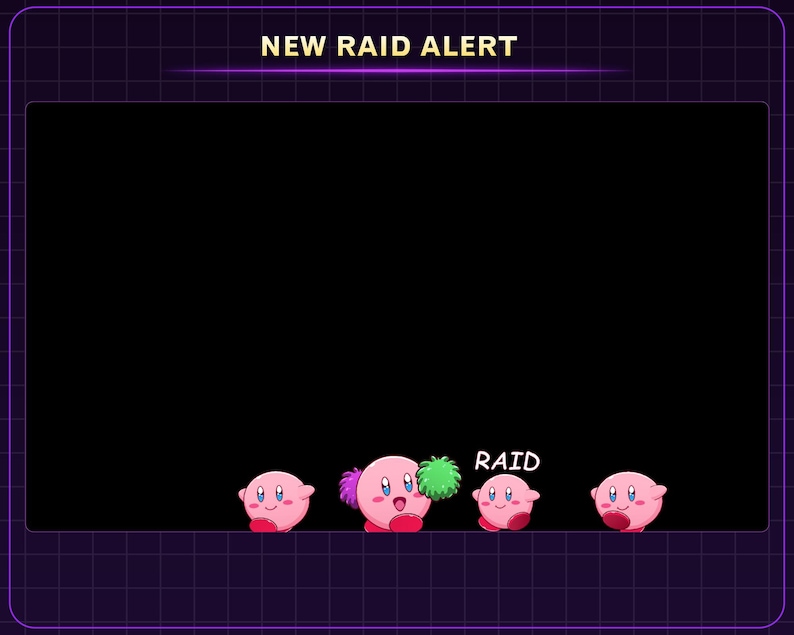 Animated Kirby Cheering Twitch Raid Alert, Kirby Raid Animation With ...