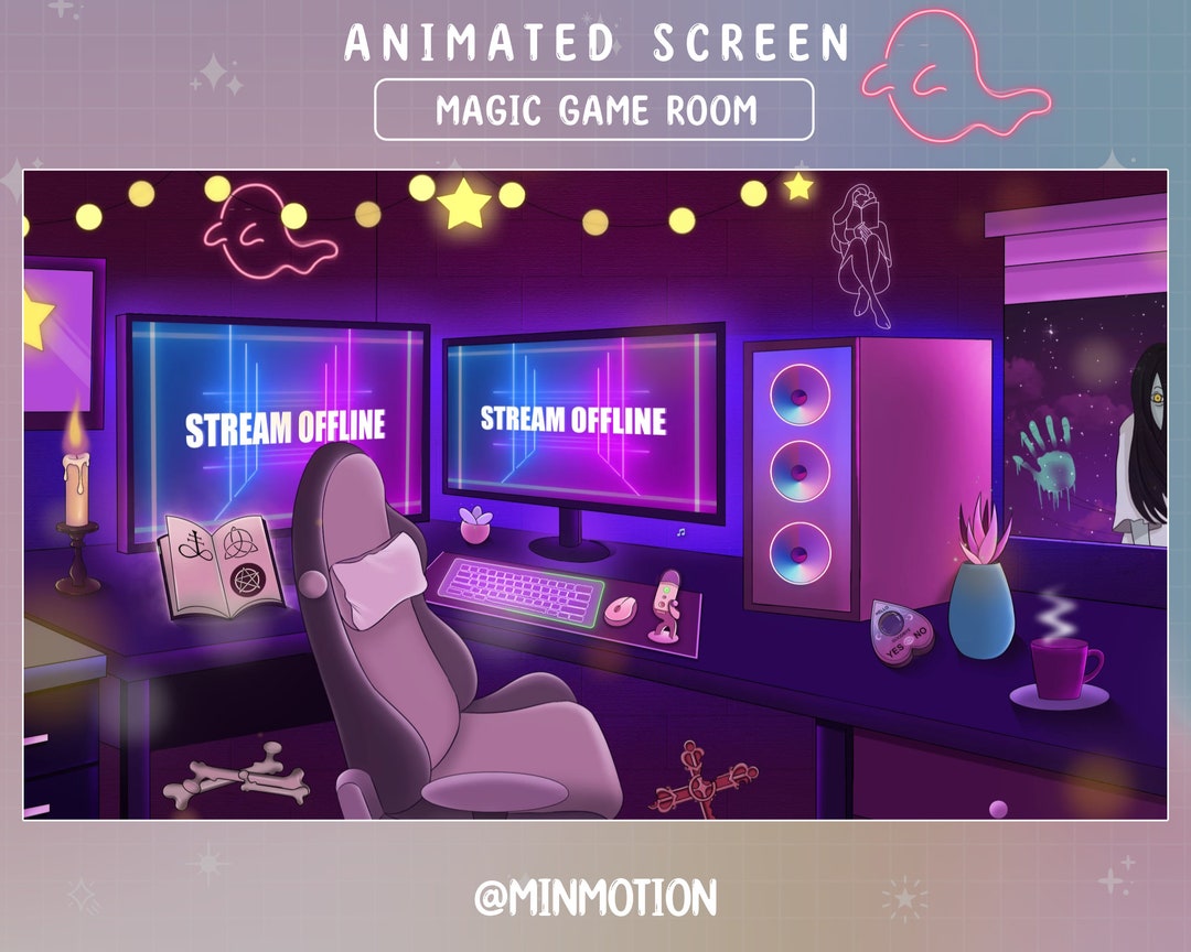 5x Animated Stream Screens Magic Gaming / Lo-fi Aesthetic Gaming PC ...