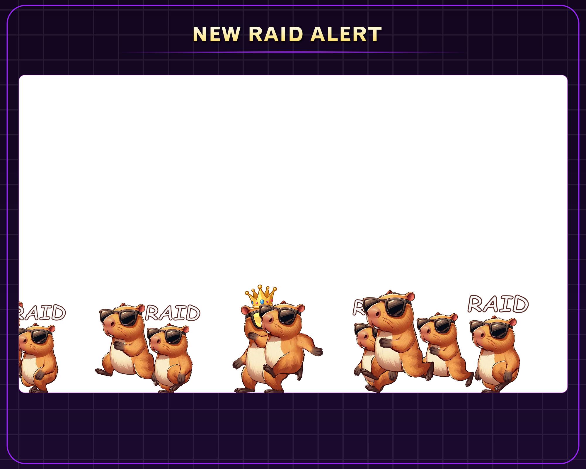 Animated Cute Capybara Twitch Raid Alert, Funny Capybara Emote, Funny ...