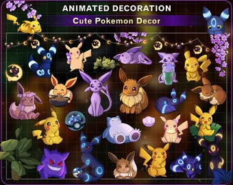 MEGA Bundle Animated Stream Decorations, Cozy Gaming Room Decoration for Streamer