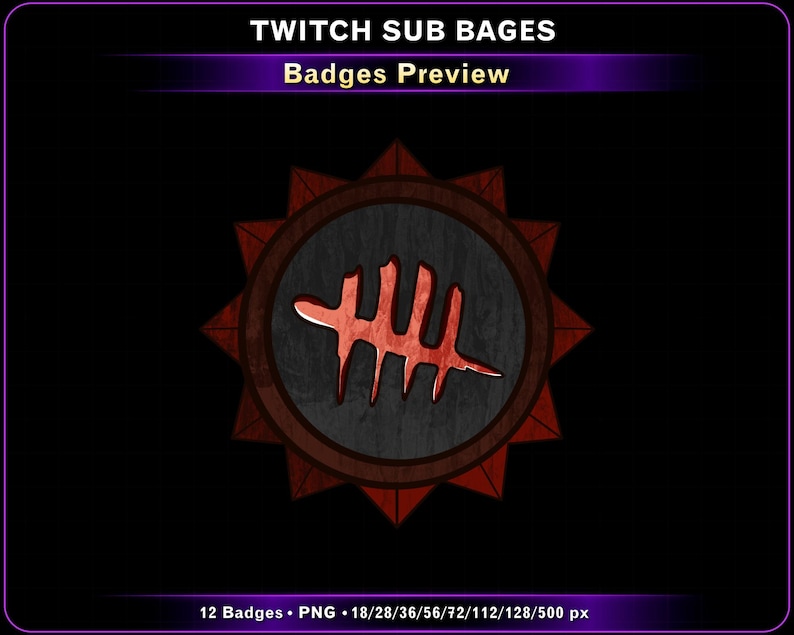 12x Twitch Sub Badges DBD Ranks, Stream Badges for Dead by Daylight ...