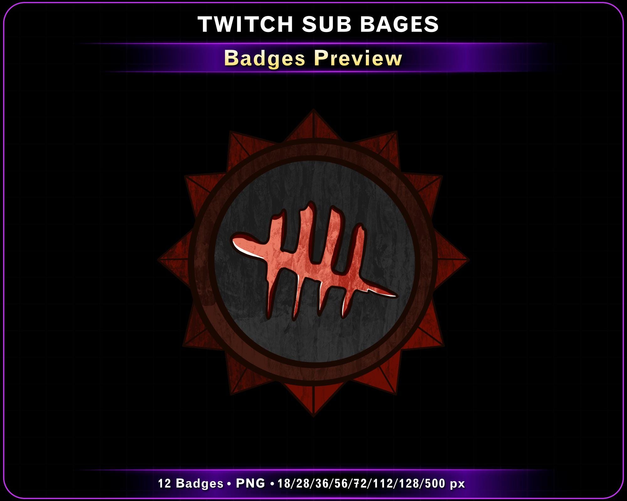 12x Twitch Sub Badges DBD Ranks, Stream Badges for Dead by Daylight ...