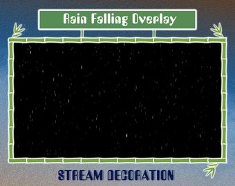 Rain Falling Overlay / Realistic Rain Twitch Stream / Rain Showers / Falling Rain Weather / Nature Overlay / Efecto lluvia / Decoración del arroyo