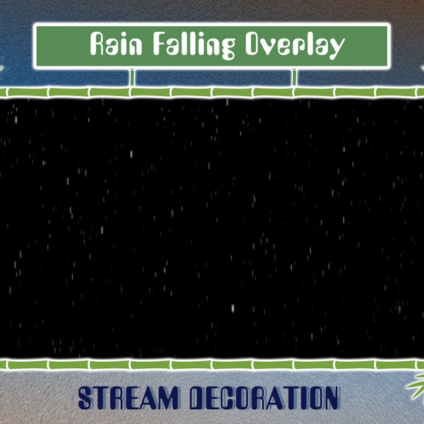 Rain Falling Overlay / Realistic Rain Twitch Stream / Rain Showers / Falling Rain Weather / Nature Overlay / Rain Effect / Stream Decoration