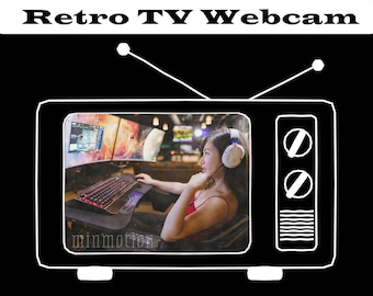 Twitch Cam Border Retro TV / Animated Webcam Overlay / Webcam Frame Maker Twitch Stream / Live Streaming Game Overlay Face Camera Boder