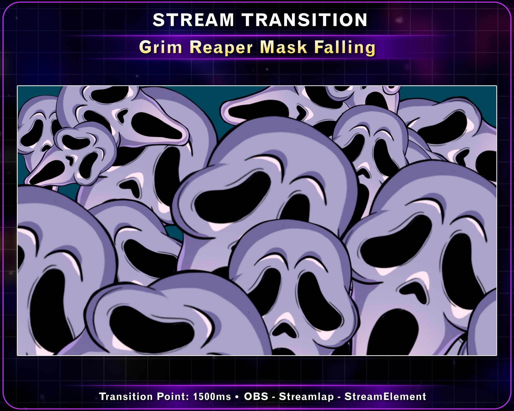 Grim Reaper Mask Falling Stream Transition, Grim Reaper Transition ...