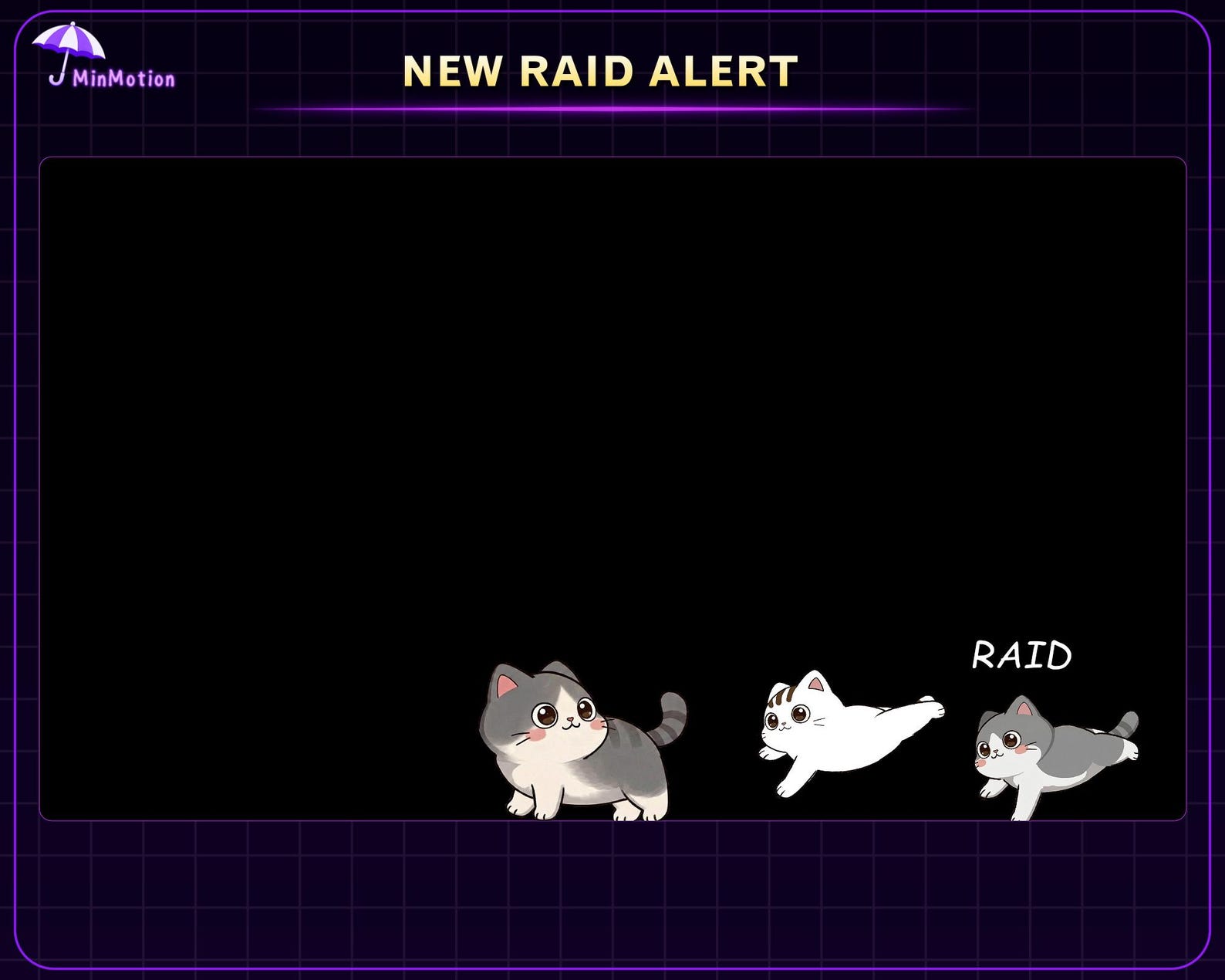 Chibi Cats Twitch Raid Alert, Cute Cat Twitch Emote, Funny Twitch Alert ...