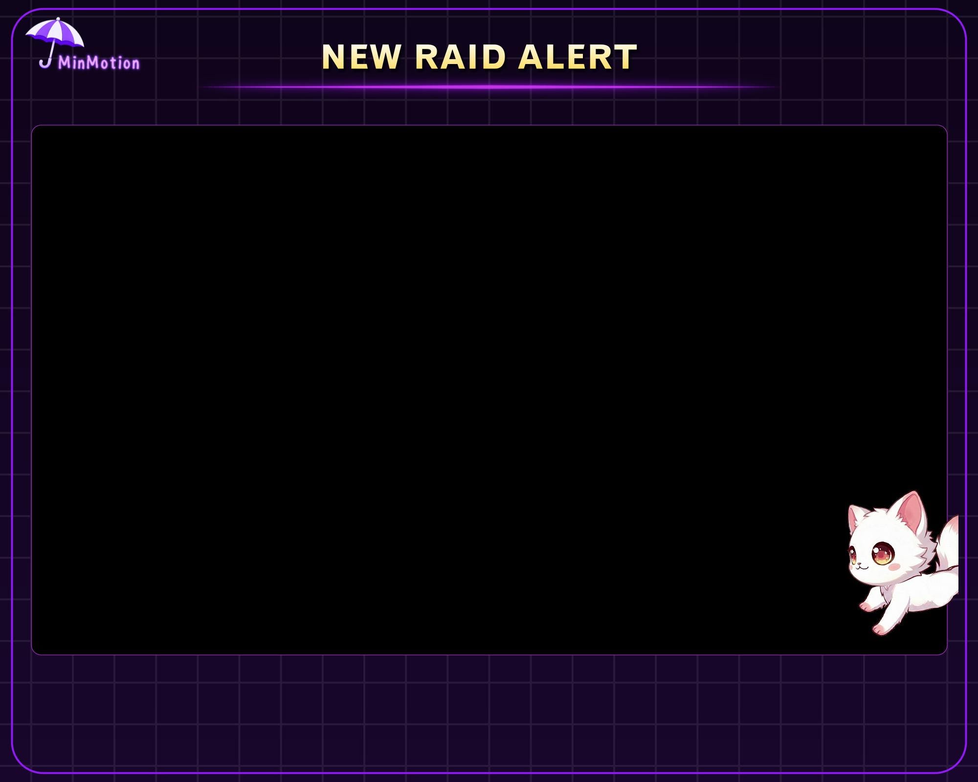 Raid Animation Button Animated Cute Cat Twitch Raid Alert, Chibi Cat Raid Animation With Cat ...
