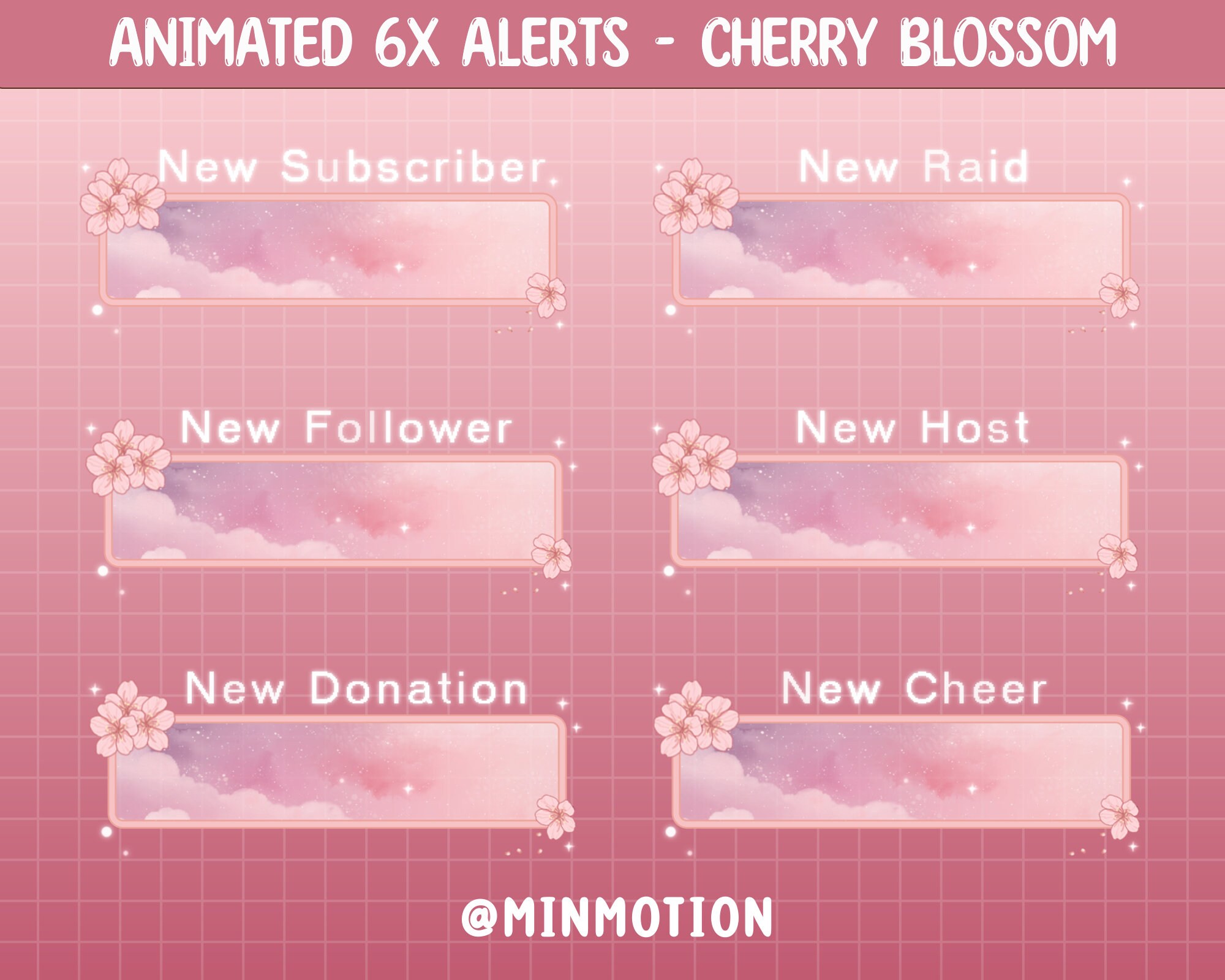 Paquete animado Sakura Cherry Blossom Twitch Stream / Cozy Spring ...