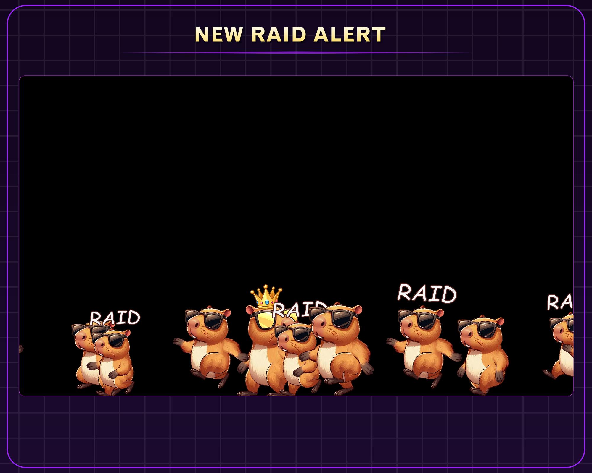 Animated Cute Capybara Twitch Raid Alert, Funny Capybara Emote, Funny ...
