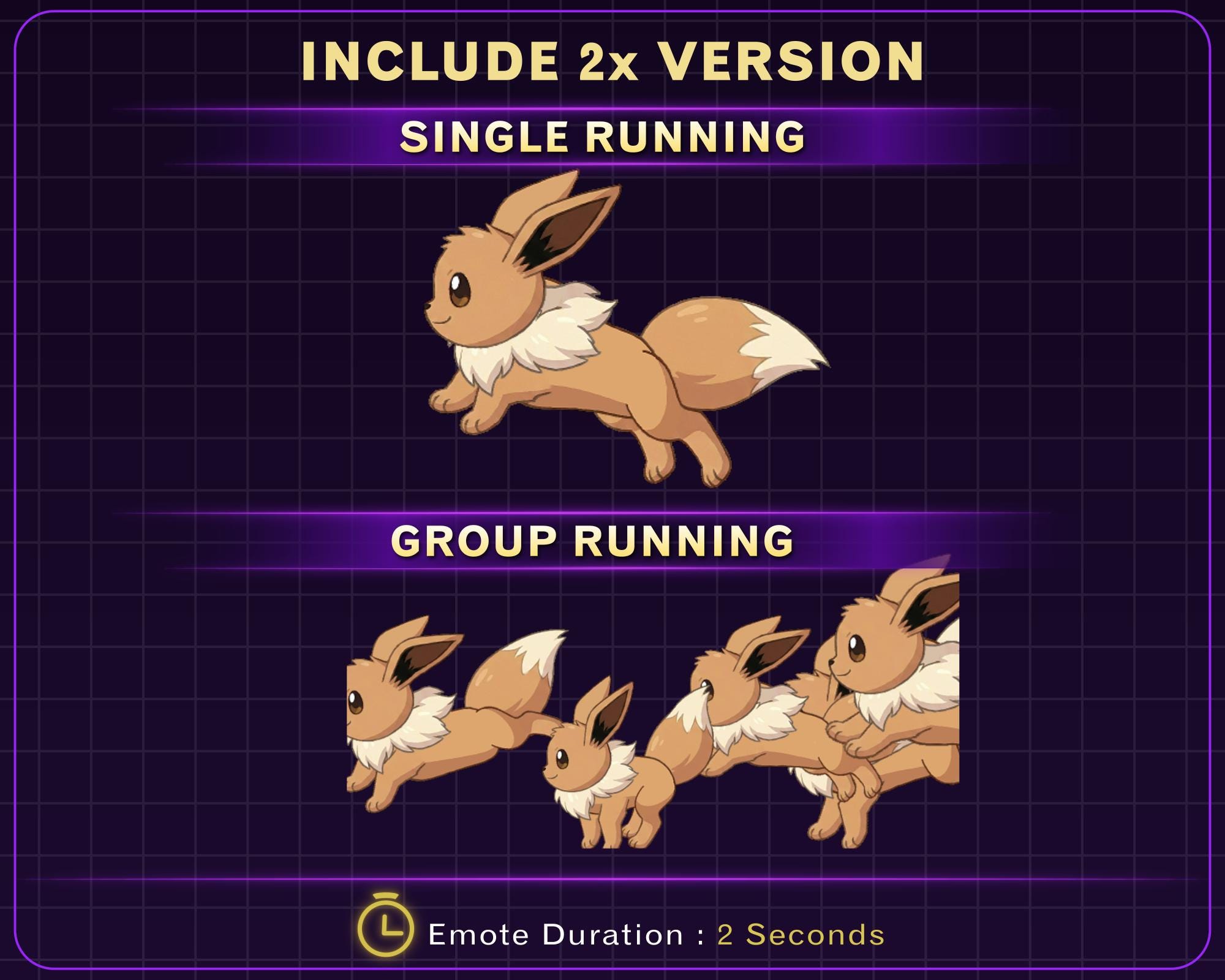2x Animated Eevee Twitch Emote, Eevee Stream Emote for Twitch Discord ...