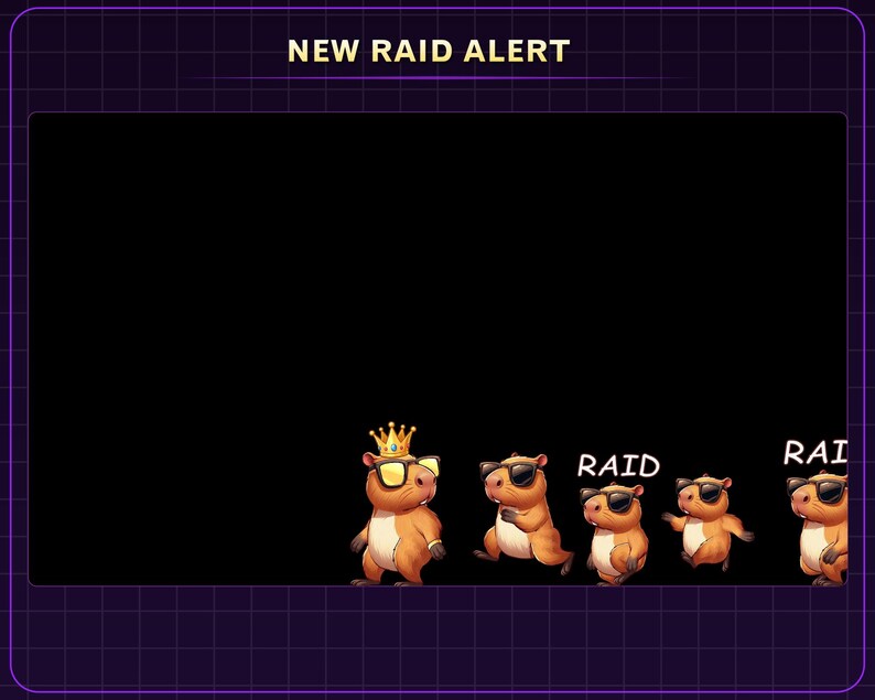 Animated Cute Capybara Twitch Raid Alert, Funny Capybara Emote, Funny ...
