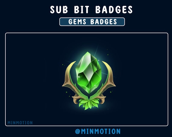 Twitch sub/bit badges // Crystal gem stones