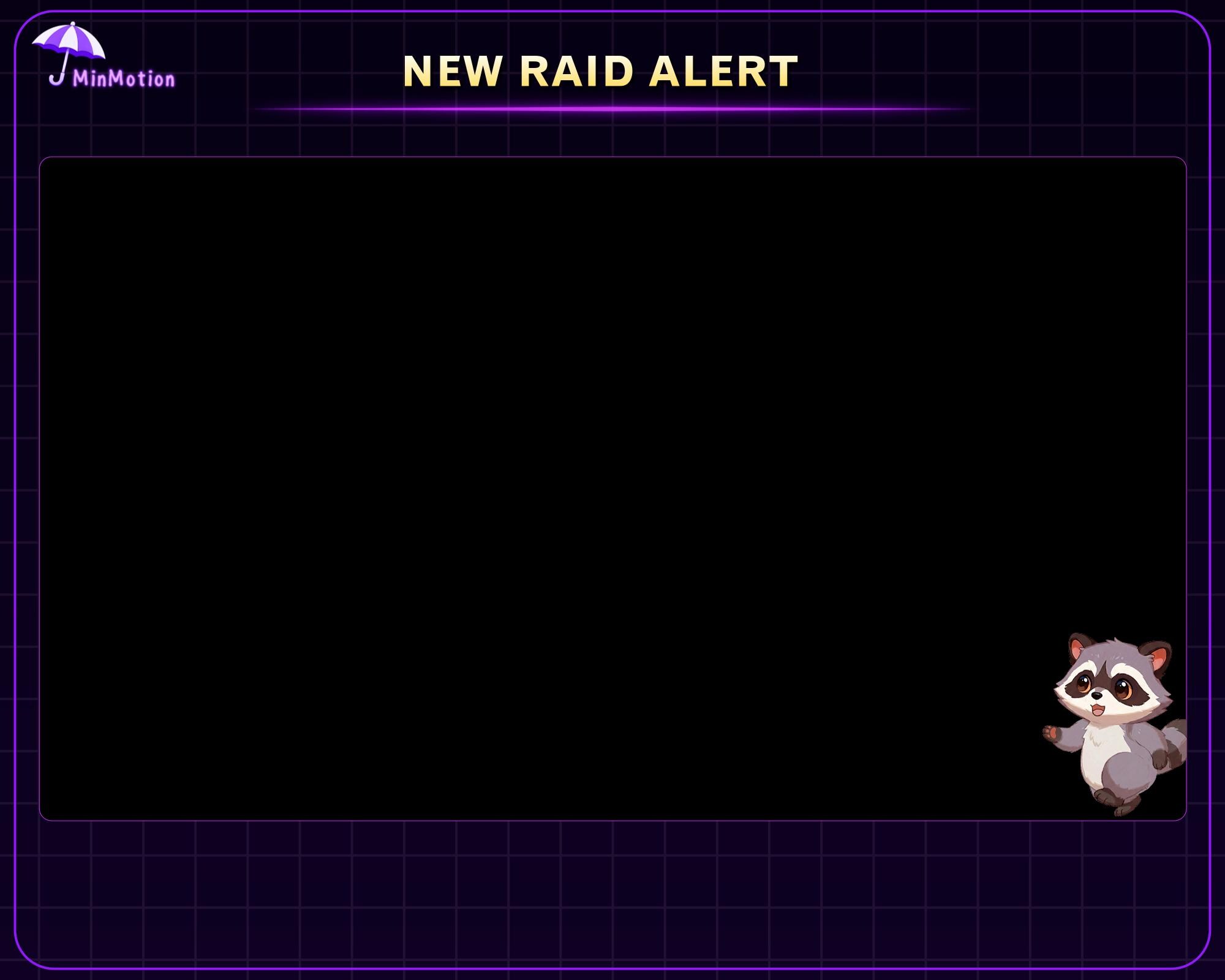 Raid Animation Button Animated Cute Raccoon Twitch Raid Alert, Raccoon Raid Animation With ...