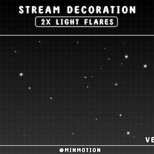 2x Animated Twitch Stream Decoración Confeti Brillo de luz brillante Destello / Superposiciones de brillo blanco / Superposición de twitch Kawaii / Twitch, Mezclador, Discordia