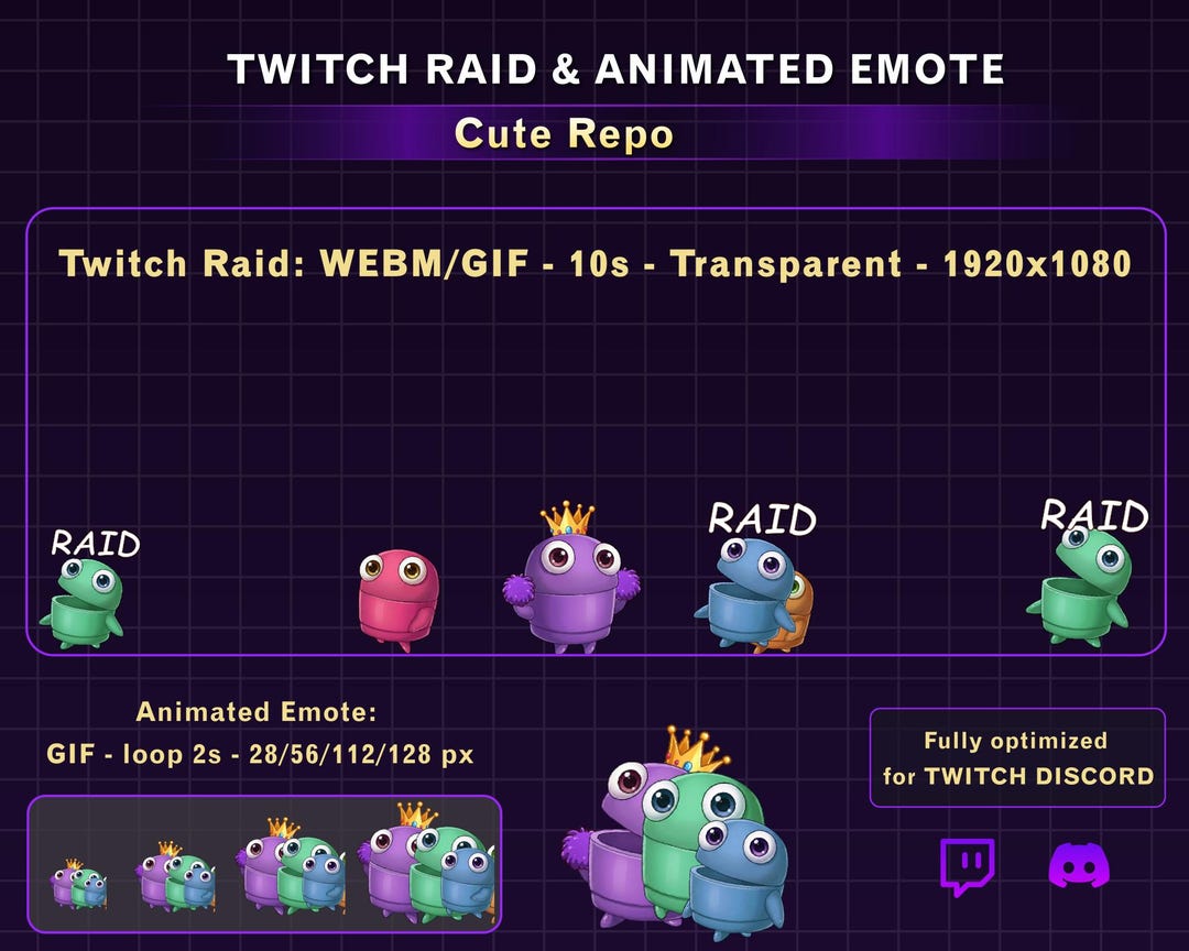 Pink Raid Alert Animated Cute Repo Twitch Raid Alert, Cute Repo Raid Animation With ...