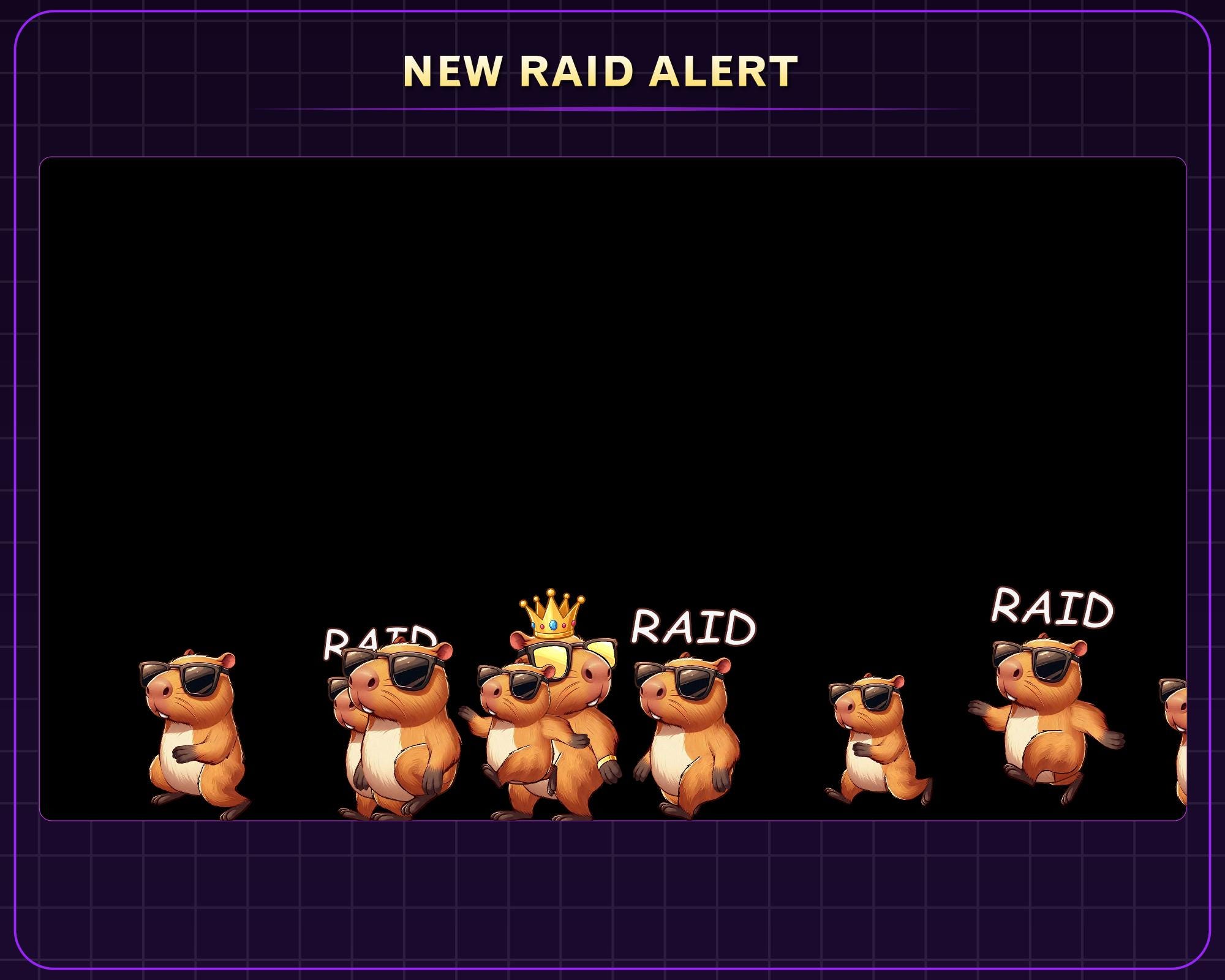 Animated Cute Capybara Twitch Raid Alert, Funny Capybara Emote, Funny ...
