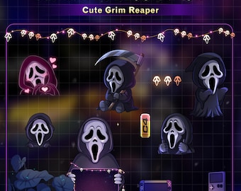 Animated Decoration Grim Reaper Gaming Room, Skull Reaper Decor, VTuber Decor, Kick Setup