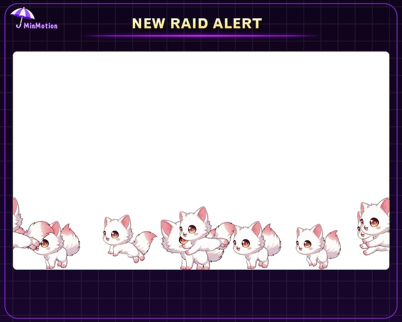 Animated Cute Cat Twitch Raid Alert, Chibi Cat Raid Animation With Cat ...