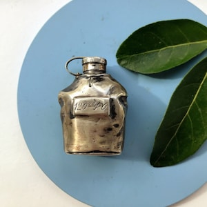 Vintage Collectible Miniature Military Water Bottle, Solid 800 Silver Italian Military Memorabilia for Collectors, Italian Army Memorabilia