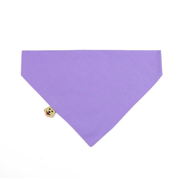 Purple Dog Bandana - Custom Dog Bandana - Personalized Dog Bandana - Over The Collar Dog Bandana