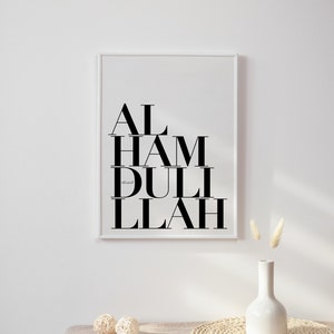 Alhamdulillah Islamische Wandkunst | Moderne islamische Posterleiste (Digital Download) Bild 5