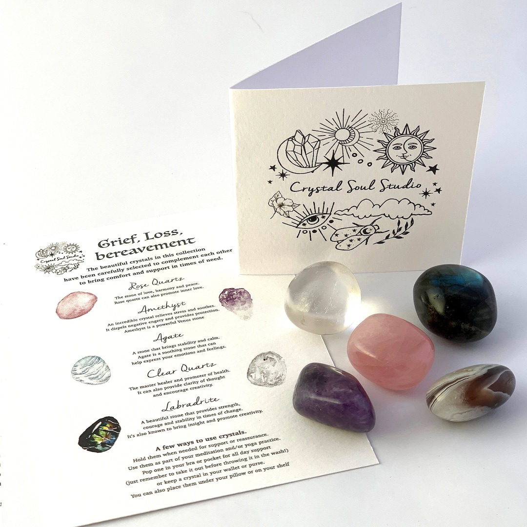 Crystals for Grief, Loss,bereavement,crystals for Bereavement,loss Crystal Set,reiki. Chakra