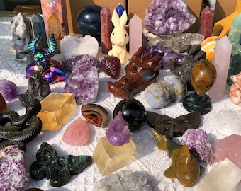 50% off, today only！Crystal Mystery Box,Mystery Crystal Box,Mystery Crystal Bag,Healing Crystal,Jewelry,Crystal gifts,Home decoration