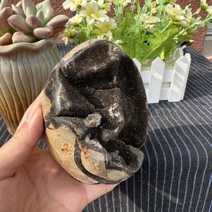 1kg Natural Septarian Dragon Egg,Crystal egg,septarian geode,Home Decoration,energy crystal,Mineral Specimen,Reiki Healing,Crystal Gifts image 4