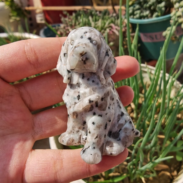 1PC 2" Natural Kiwi jasper Labrador,Quartz Crystal Dog,Mineral,Crystal Carving,Quartz Crystal Animal,Crystal Sculpture,Reiki Healing